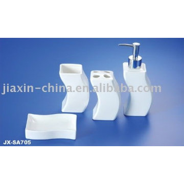 Set de salle de bain en porcelaine blanche Hotel JX-SA705